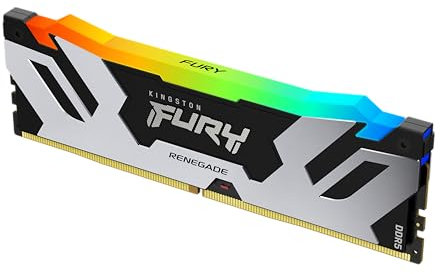 Kingston FURY Renegade DDR5 RGB Argento/Nero XMP 16GB 7600MT/s CL38 DIMM Memoria Gaming per Computer Modulo Singolo - KF576C38RSA-16