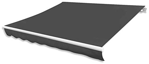 Gecheer Tessuto di Ricambio, Tela per Tenda da Sole, 3,5x2,5 m, Antracite, Tela per Tenda Esterno Sole