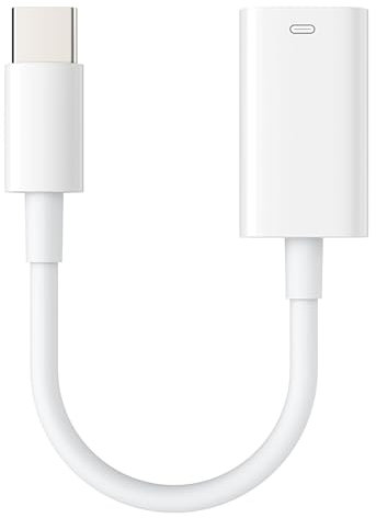MoKo Adaptateur USB C vers Lightning, Adaptateur de Câble Lightning Femelle vers USB C Mâle pour iPhone 15/15 Pro/15 Pro Max/15 Plus, Supporte la Charge & le Transfert de Données, pas pour l'Audio/OTG