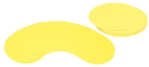 PATIKIL 36 Stück Moderationskarten Karteikarten Kreis-Karton, 15 cm runde Ausschnitt-Papierdicke Karton-Untersetzer für DIY-Bastelprojekte Klassenzimmer-Pinnwand-Dekoration, Gelb
