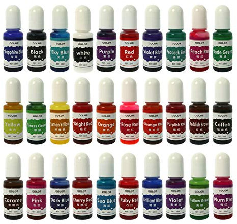 30 Colors Ink Alcohol Resin Pigment Kit Liquid Resin Colorant Dye Ink Diffusion For Uv Resin Coloring Concentrated