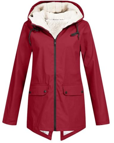 Windbreaker Damen Gefüttert Wasserdicht Atmungsaktiv Regenjacke Fahrrad Mit Kapuze Wanderjacke Laufjacke Leichte Schwarz Sommerjacke Xxl Sportjacke Faltbar Große Größen Trenchcoat
