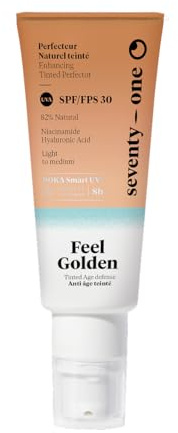 SeventyOne Percent | Feel Golden SPF 30 – Perfektionator für den Teint | getönte Gesichtspflege mit mehreren Schutzfunktionen | Anti-Aging & Feuchtigkeitsspendend | mattes & natürliches Finish |