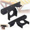 2PC Heavy Duty Pergola Corner Brackets Adjustable T Brackets for 4x4 Post Support, Black Coated Metal, Easy Installation with Pre-Drilled Holes