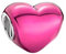 Wedanor Donna Ciondolo-Cuore rosa Argento 925 Colgantes con Zirconia cubica per Charm Bracciale
