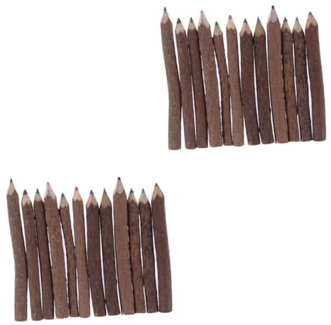 JEWEDECO 16stücke Baumrinde Farbige Buntstifte Lange Künstlerstifte Für Kreative Zeichnungen Und Skizzen Für Studenten Gemischte Farben