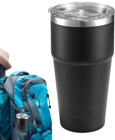 Thermal Water Bottle - 20oz Travel Mug with Lid | Travel Mug, Insulated Mug, Thermal Cup, Stainless Steel Coffee Cup for Outdoor, Gym, Hiking, Camping
