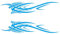 QQYDZSW Personalisierte Autokarosserie-Emblem-Kits, Sport-Aufkleber, 1 Paar Autokarosserie-Motorhaubenaufkleber, Seiten-LKW-Vinylgrafikaufkleber, einfach (Links + rechts) – Blau(Blau)