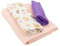 Stoffpaket - Jersey Stoff Kinderstoff SET Bündchen Waffel Schmetterlinge lachs - je 50 cm