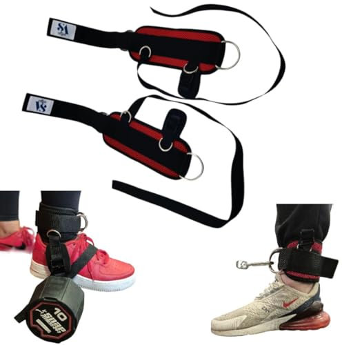 Set of 2 Adjustable Ankle Straps for Cable Machines & Dumbbells - Perfect Gym Accessories for Womens Gym Workout & Mens - Cable Kickback Ankle Strap Ideal for Fitness Workouts At The Gym or Home