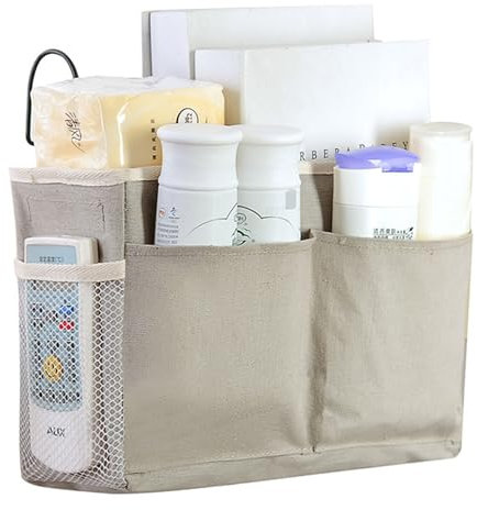 Tashce Bett Organizer zum Einhängen mit Darhthaken, Hochbett Aufbewahrungstasche für Buch, Betttasche zum Einhängen, Bett Organizer, Betttaschen für Zuhause, Büro, Schule, Wohnheim, Krankenhaus