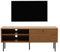 Porta TV HWC-N78, mobile basso, tavolino lowboard scandinavo metallo legno melamina MVG 50x120x40cm - naturale