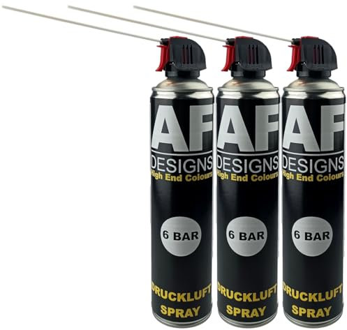 Druckluftspray – Hochleistungsspray für PC- und Elektronikreinigung | Kraftvolles Entfernen von Staub und Schmutz 3x 600ml