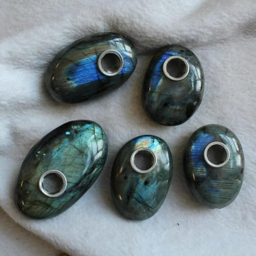 5 Piezas de Piedra Preciosa Natural de Palma de Cuarzo Cristal de Roca