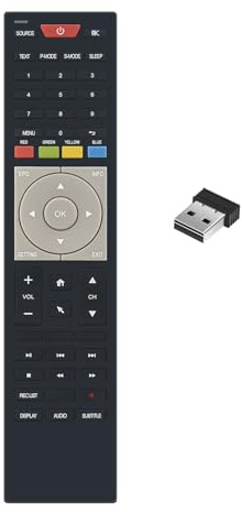 VINABTY New Replacement RC-12 Remote Control Applicable For QANTEC 65 4K UHD HDR Smart TV QT5523DLEDS QT5023DLEDS QT6523DLEDS QT7523DLEDS QT3223DLEDS,with USB plug