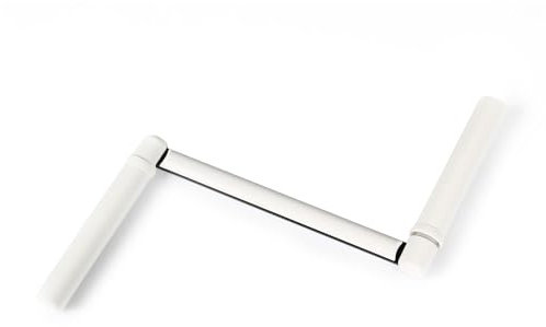 Bras de manivelle volet roulant, persienne - Poignée + fication, mécanisme remplacement, pièce détachée store volet manuel, motorisé (Blanc) (Bras manivelle : Rond Ø 12mm)