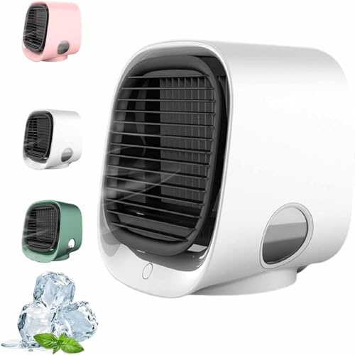 Aire acondicionado, enfriador, aire acondicionado portátil, nuevo acondicionador de escritorio mejorado, aire acondicionado (blanco)