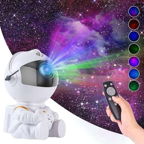 Astronaut Star Projector, Star Projector Galaxy Light for Kids, 8 Modes Remote and 270° Adjustable Led Lights for Bedroom, Girls Room Decoration, Home Theater, Ceiling