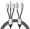 Cavo audio 3 in 1 AUX a RCA per iPhone, USB C, 3,5 mm e Lightning a 2 RCA cavo audio per TV, cellulare, lettore MP3, altoparlanti, home theater, compatibile con iPhone/iPad/Samsung