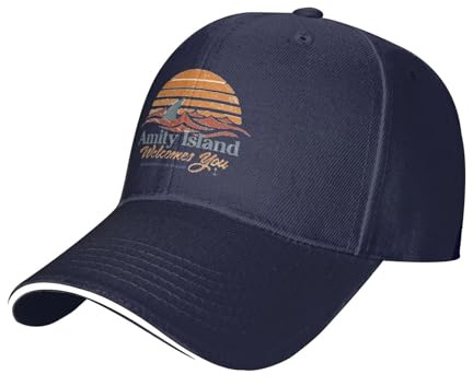 Jaws Amity Island Baseballmütze für Herren, verstellbar, Papa-Mütze, Gesch