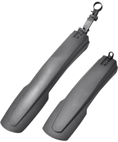 pistro 2X Fahrrad Fender Set - Einstellbarer Winkel Schutzblech für Spritz- und Schmutzschutz - Einfache Installation - Schwarz - Kompatibel mit 26/27,5/29 Zoll Fahrräder