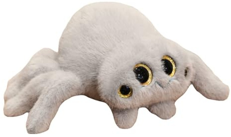 TROYSINC Plüschtier Spinne Kuscheltier, Weich Cartoon Spinne Plüsch Puppe Spielzeug Stofftier Plüschkissen Halloween-Dekoration Für Kinder Geschenk (25cm,Grau)