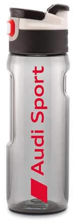 Audi 3292500300 Trinkflasche Wasserflasche Flasche, 750 ml, schwarz, mit rotem Audi Sport Schriftzug