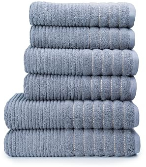 GC GAVENO CAVAILIA 4 Pack Bath Towels, 100% Egyptian Cotton 650 GSM - Highly Absorbent & Quick Dry - Luxury Bathroom Towels, Washable Face & Bath Towels for Bath, Hotel & Gym (70x120 cm) - Charcoal
