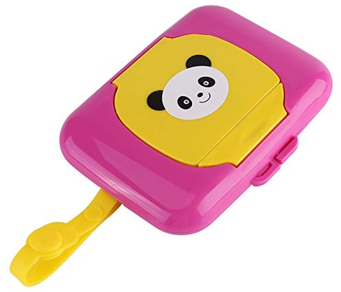 Yinhing Distributeur de Lingettes Humides, Boîte de Voyage Portable à Suspendre pour Poussette, Sac à Couches, Matériau PP, Design Ouvert, Léger et Compact (Boîte Rose Rouge)