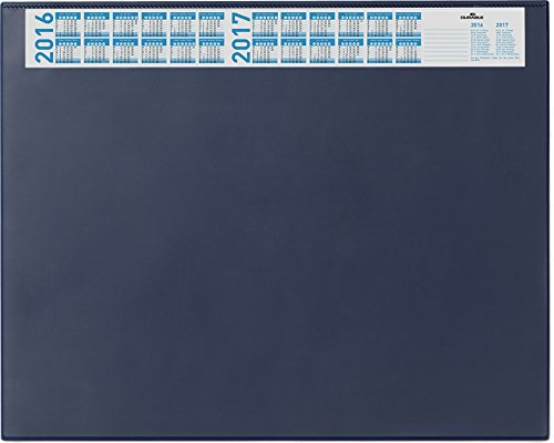 Durable 7204 Schreibunterlage mit Vollsichtplatte und Jahreskalender (blau / 2er Pack)