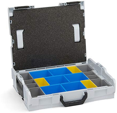 Werkzeug Organizer Box | L-BOXX 102 (grau) mit Insetboxenset BC3 | Profi Werkzeugkoffer leer inkl. Sortimentskasten Einsätze