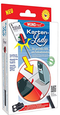 DocMed Karten-Lady DAS ORIGINAL | * Made in Germany* | verlängerter Arm mit Greifer für Parktickets | hygienisch Parkticket ziehen | Zubehör für Auto, Mini-Van und Wohnmobil