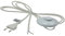 Cable de alimentación con interruptor y conector decorativo para montar tu propia lámpara blanke Enden + 2m + Fußschalter Blanco
