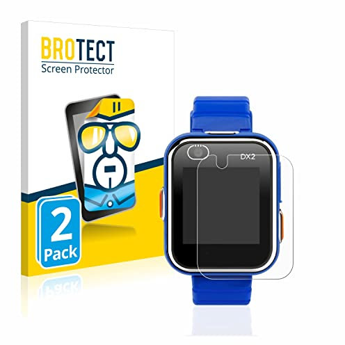 BROTECT Protector Pantalla para Vtech Kidizoom Smart Watch DX2 Protector Transparente (2 Unidades) Anti-Huellas