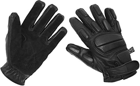 MFH Protect Leather Gloves Black Size L