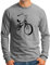 OM3® Bonanza Fahrrad Langarm Shirt - Herren - Retro Vintage Rad Bonanzarad II BW - Grau Meliert, XL