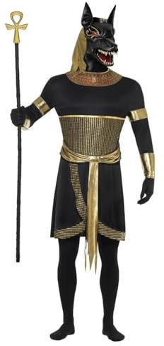 Smiffys Mens The Jackal Anubis Costume Set (M) (Black/Gold)