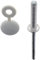 Restagraf - Nieten geriffelt, mit weißen Chapos für Nummernschilder – Durchmesser 4 mm – Länge 20 mm – Ref. 4732 – Beutel mit 60 Stück