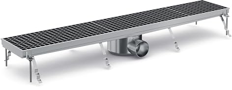 Caniveau de Sol Professionnel 1144 - Sortie Horizontale - Combisteel -