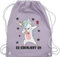 Turnbeutel Rucksack - Party & Alkohol Damen - Es eskaliert eh Einhorn mit Weinglas - Unisize - Pastell Lila - einhornrucksack saufrucksack sauf wein beutel geschenke für weintrinker