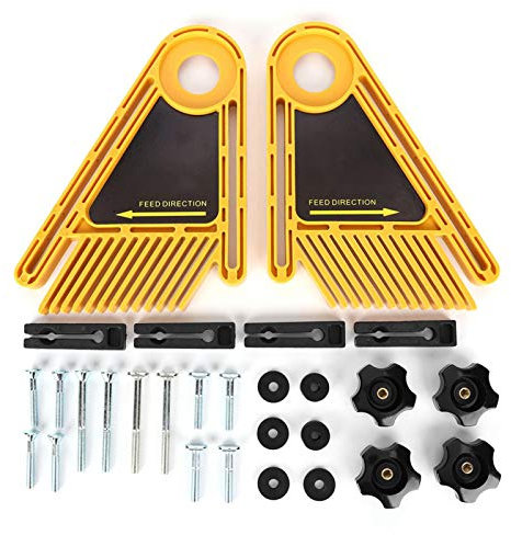 Tablero de plumas, Mesas de tablero de plumas Sierras Ranura de calibre de inglete Carpintería Accesorios para herramientas eléctricas Amarillo