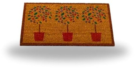 Garden Mile 75 x45cm Outdoor Door Mat Heavy Duty Coir Door Mats Outdoor Indoor Door Mat Non Slip Eco-Friendly Colorful Bay Trees Large Front Door Mats Outside Doormat Indoor Entrance Doormats