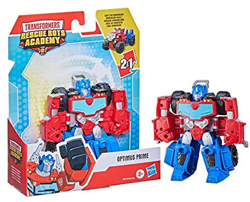 Transformers Rescue Bots Academy Off Road Optimus Prime Actionfigur, 11,4 cm