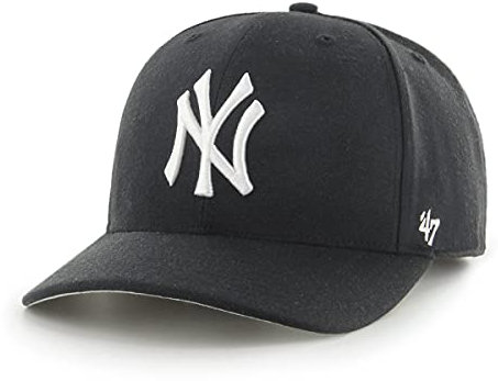 '47 MLB New York Yankees Cold Zone MVP DP Unisex-Baseballkappe, Verstellbar, Hochwertiges Design, White Logo, Black