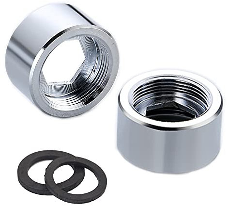 HATOOLHA® Lot de 2 adaptateurs de robinet, filetage femelle NPT de 24 mm vers filetage femelle, aérateur de robinet pour purificateur d'eau de salle de bain et cuisine (NPT F24 à F24)