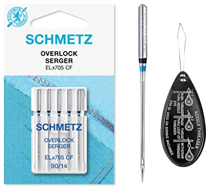 Schmetz Overlock/Serger ELx705 CF (Chrom-Finish) Nähmaschinennadeln, Größe 90/14