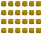 24 Stück Dekorative Rattankugeln Aus Korbgeflecht, Für Vasenfüller, Raumduftzubehör, Haustierspielzeug (Durchmesser 3 cm, Gelb)