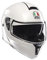 AGV Streetmodular ECE 22-06 Mono, Modularer Helm, Motorrad Klapphelm ECE 22-06 P/J in Zwei Konfigurationen zugelassen, mit Sonnenblende, Materia Matt Weiß, M