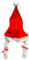 Nikolaus Mütze mit Zöpfe Weihnachtsmarkt Weihnachtsfeier Party X-mas