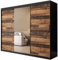 KRYSPOL Schiebetürenschrank Old Style T1 250 cm Kleiderschrank mit Spiegel Einlegeboden Schlafzimmer- Wohnzimmerschrank Schiebetüren Modern Design (Schubladen: 2)